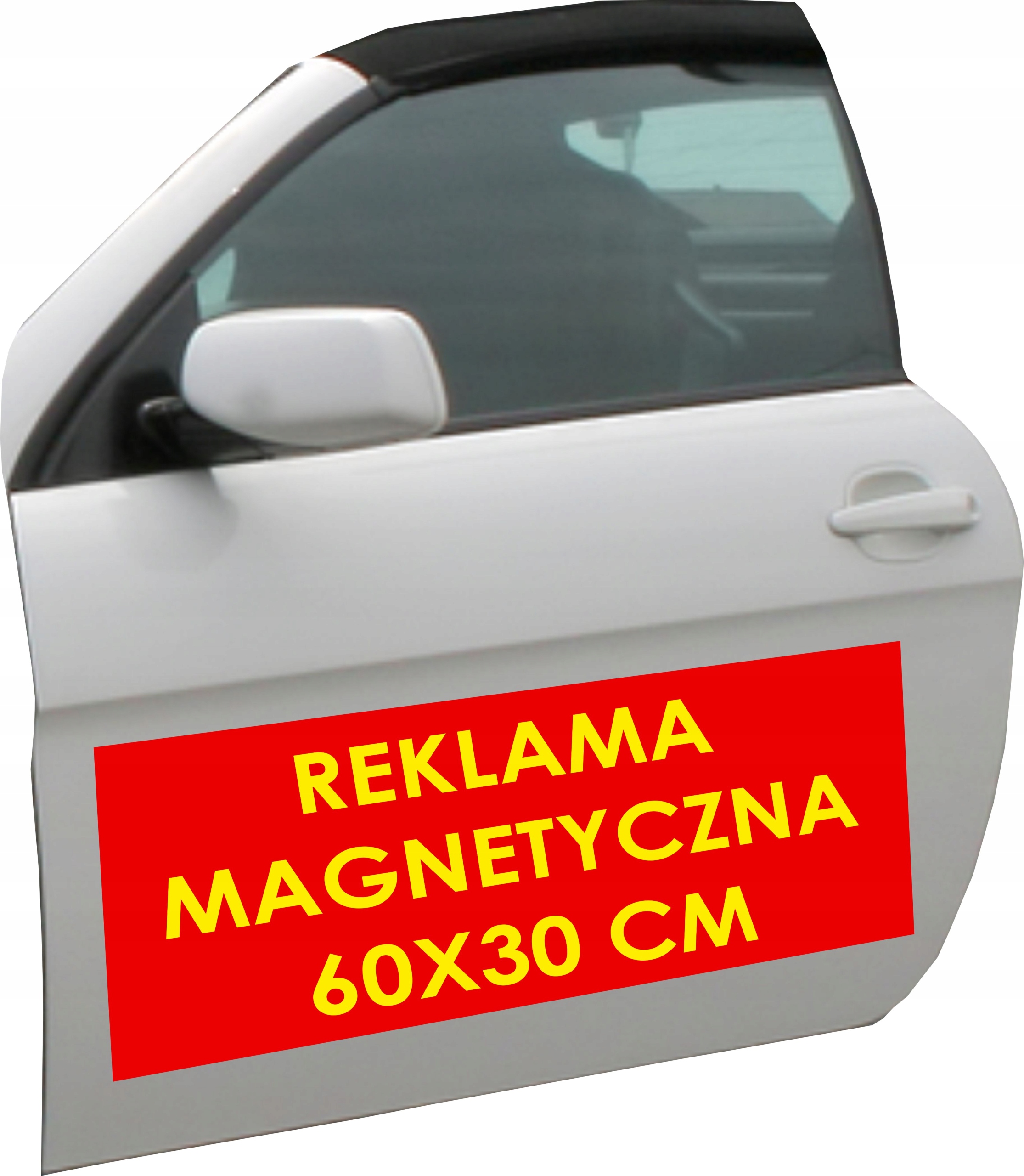 Magnes na Samochód Reklama Magnetyczna 60x30 REKLAMY NA SAMOCHODZIE
