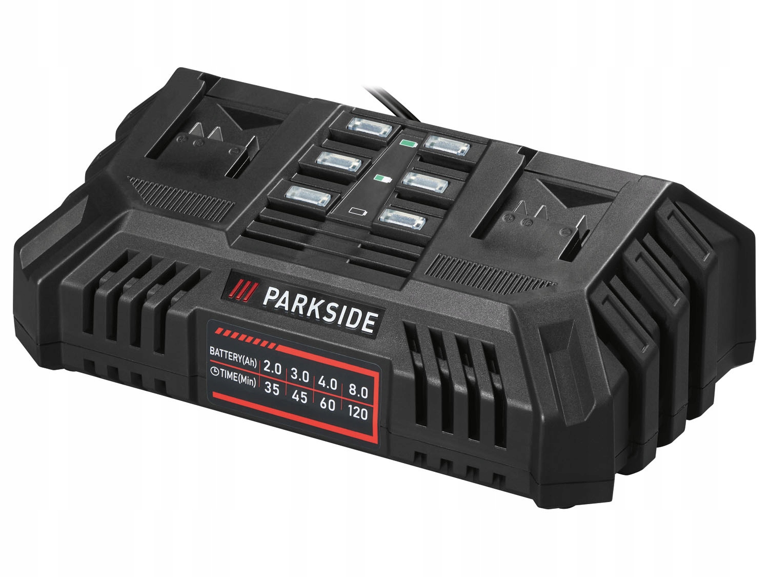 PARKSIDE Szybka podwójna ładowarka 20V, 2 x 4,5A parkside ładowarka PDSLG EAN (GTIN) 4054599029009