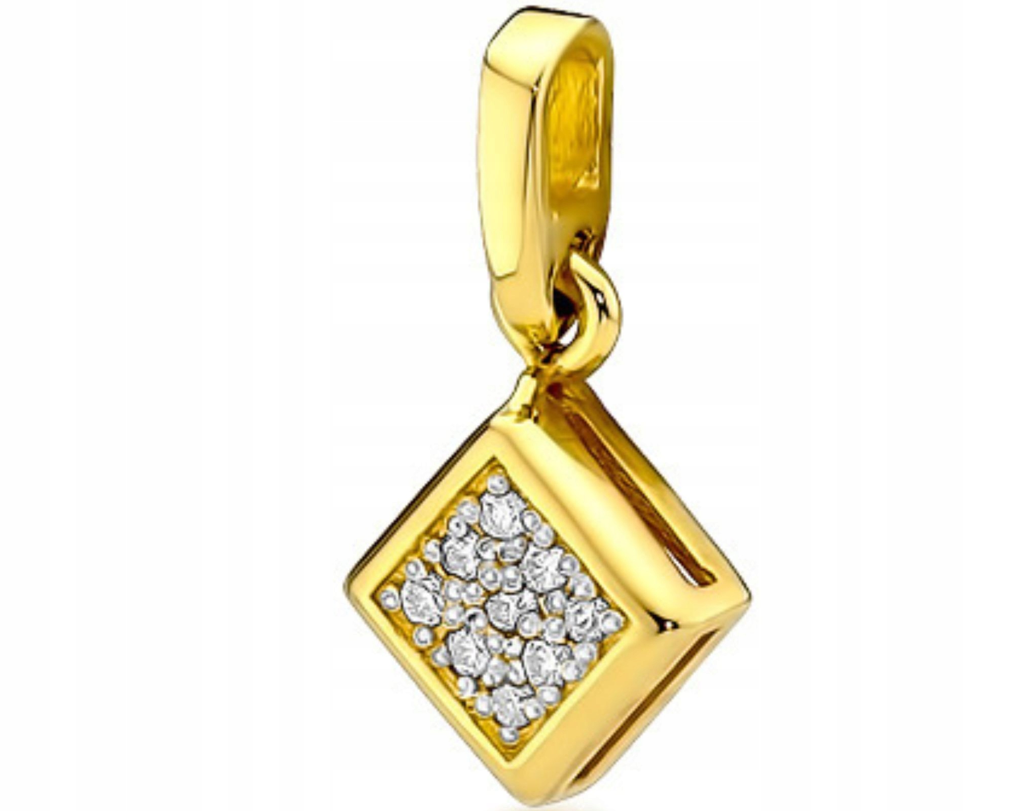 Zlatý přívěsek přívěsek s brilianty, diamanty 585
