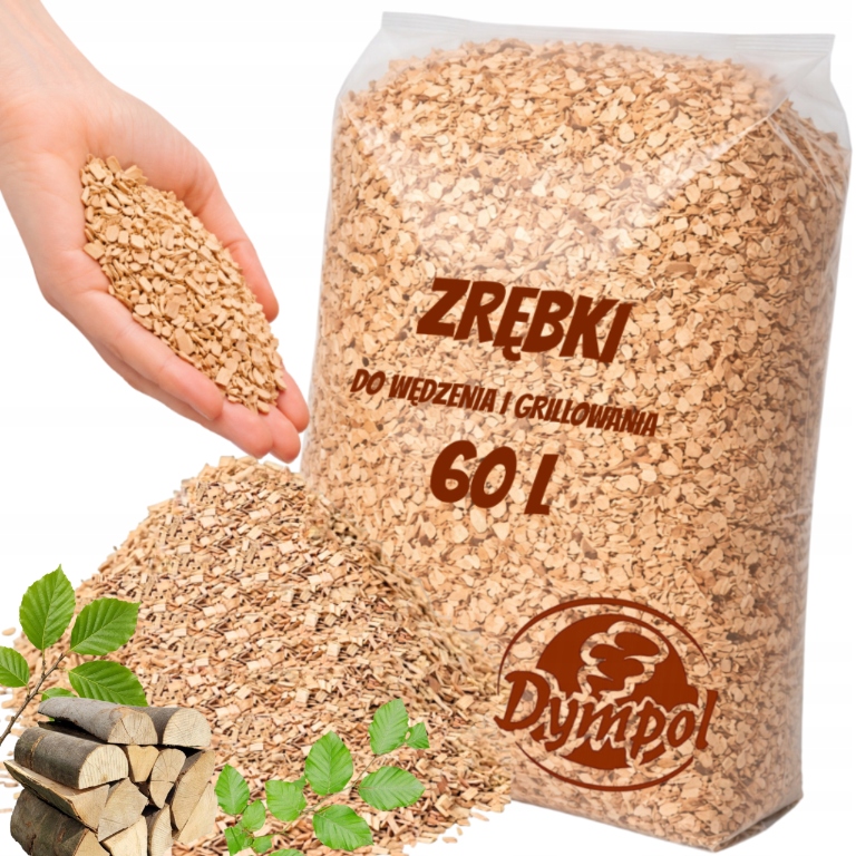 Štěpky Buk pro uzení a Grilování Atest Kl 10 (6-12 mm) Dympol 15 kg
