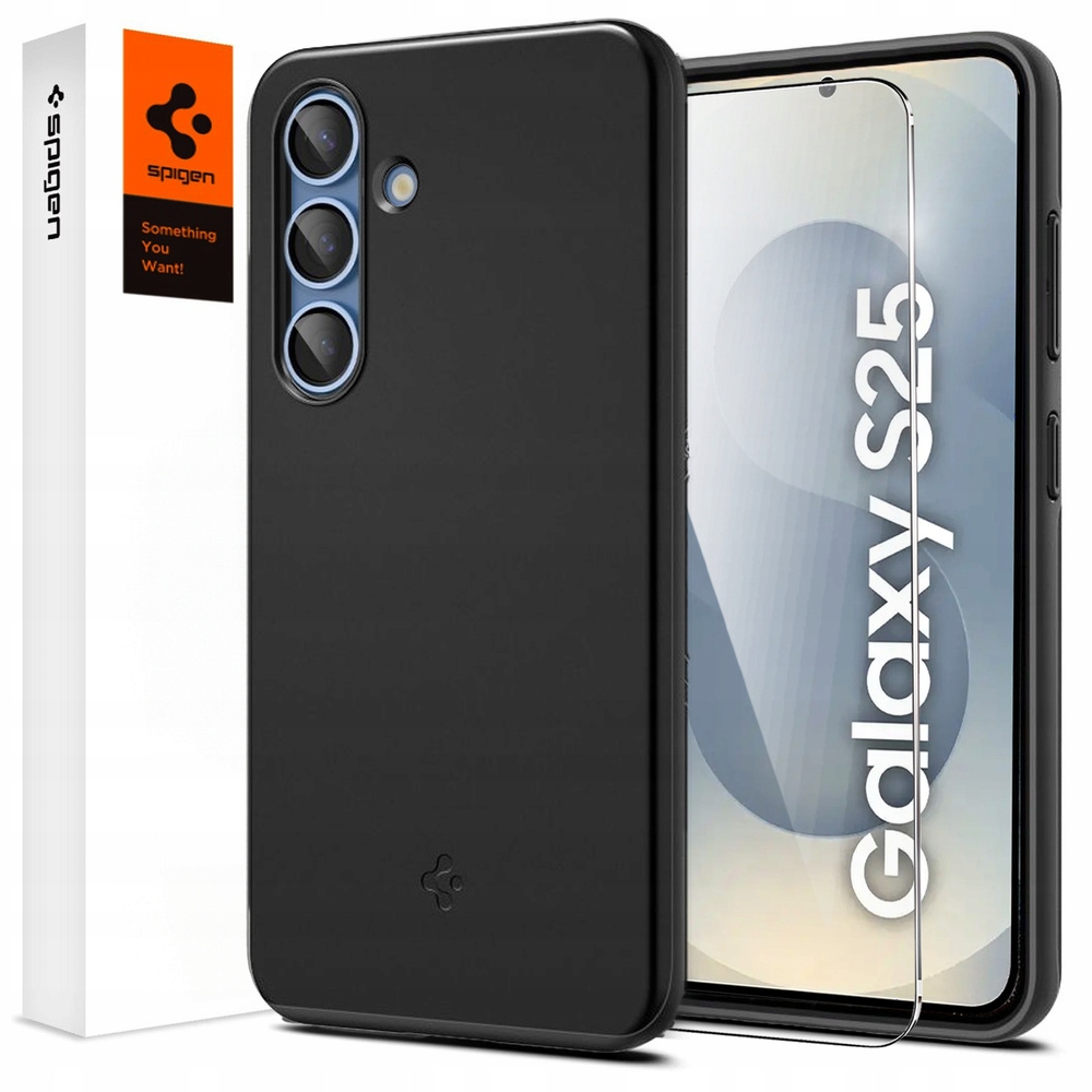 Pouzdro pro Galaxy S25, Spigen Thin Fit, case, obal, pro MagSafe Sklo