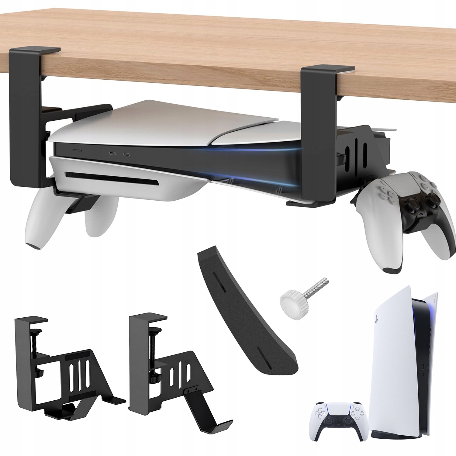 Stojak Podstawka Pozioma Do Konsoli Playstation 5 PS5/PS5 Slim 2 Haczyki