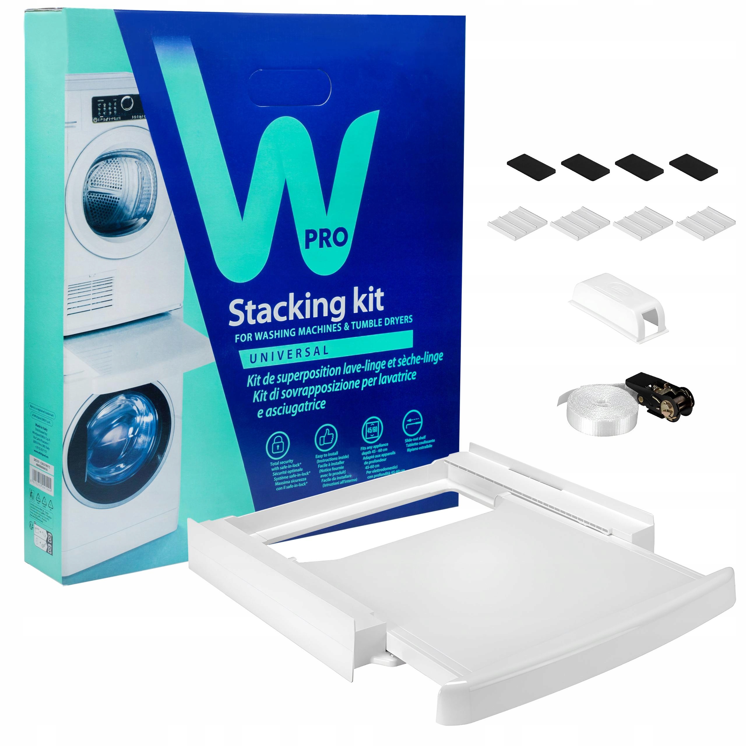 Spojka Práčky S Sušičkou univerzálna Wpro SKS101 60x60 polička na bielizeň