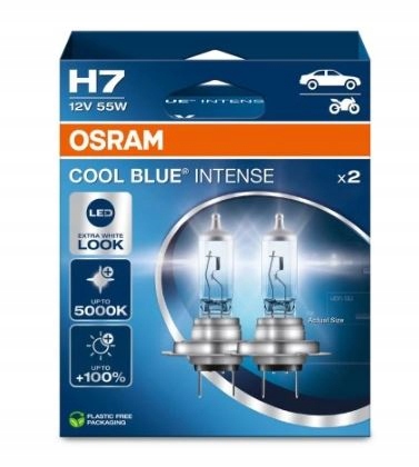 Żarówki Cool Blue Intense Osram H7 55 W 5000K Kpl