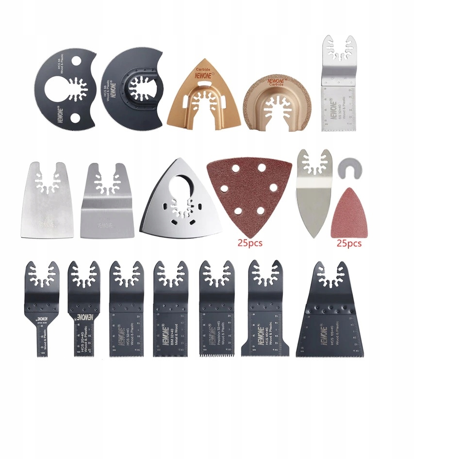 Sada pro oscilační brusku zařízení 100 Ks