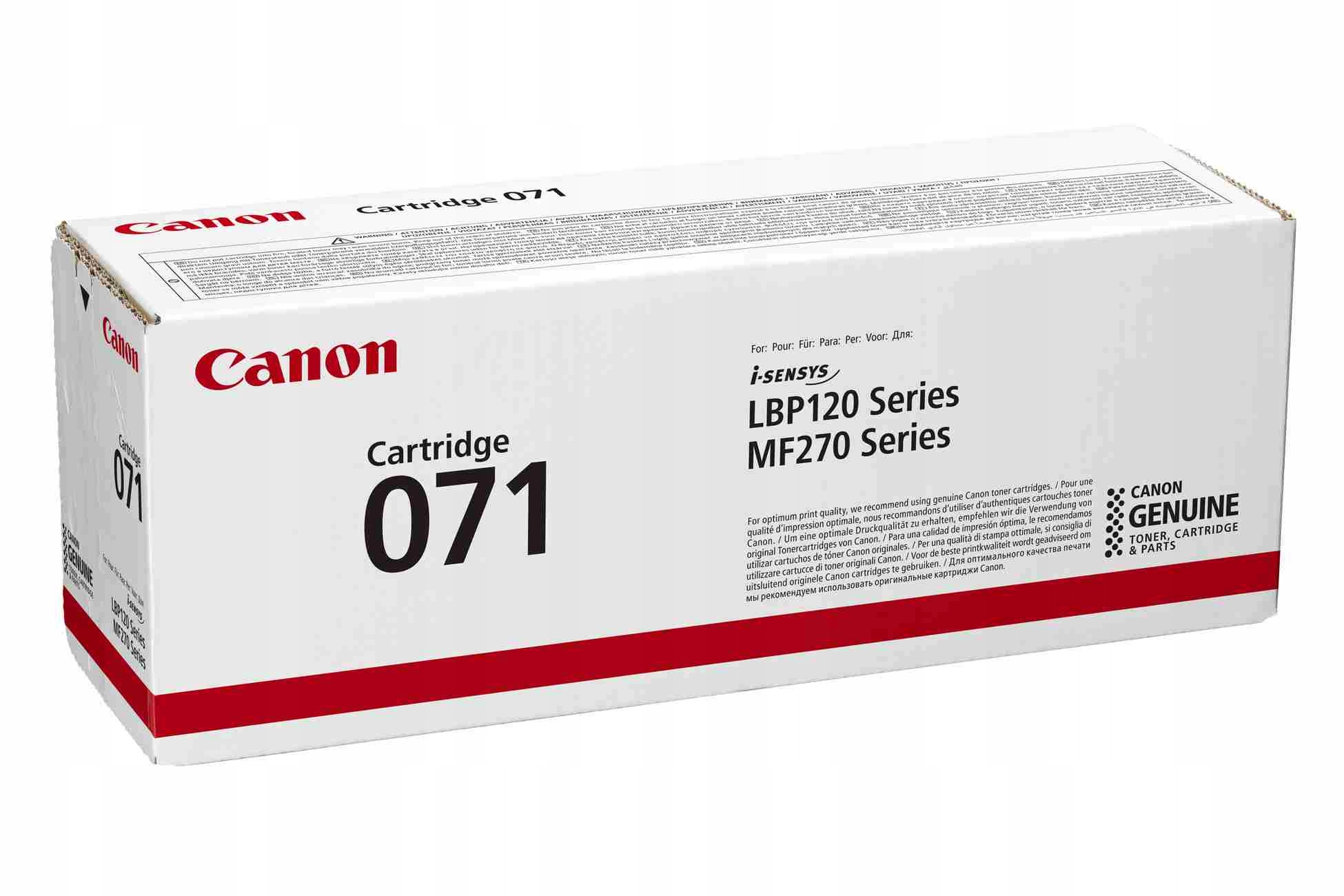 Canon Toner Crg 071BK černý pro MF275dw, MF272dw, LBP122dw (1 200 str.)…