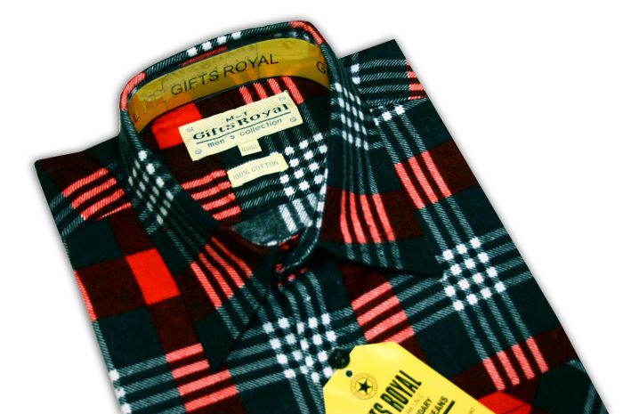 

Fo4 Koszula Męska flanelowa Czerwona krata 40/41