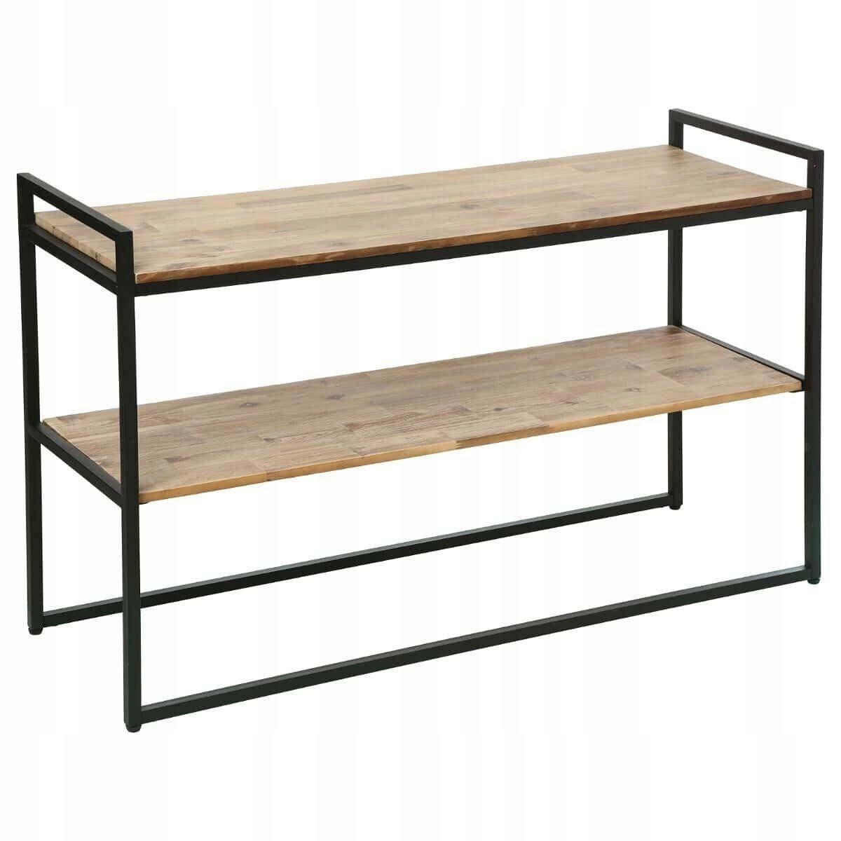 Kovová konzola z masívneho akáciového dreva 75 cm Loft