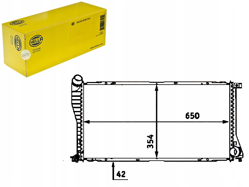 HELLA CHŁODNICA BMW E39 38 HELLA