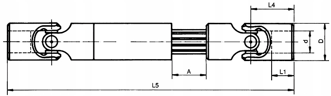 Wał wysuwany z panewką DIN 808-G 8x13 C45 Model WPF-8X13