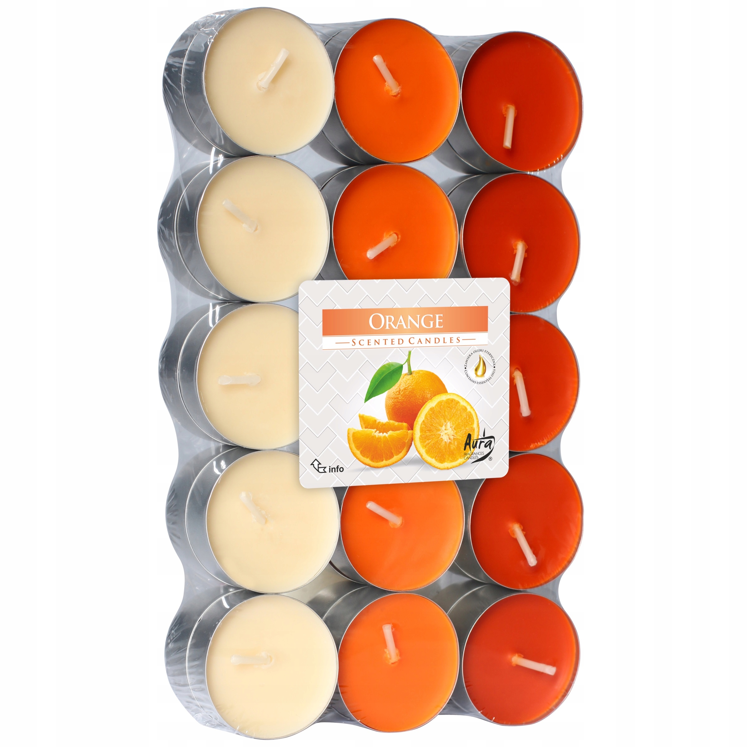 

Podgrzewacze Tealight Pomarańcza Orange 30 Szt 4H
