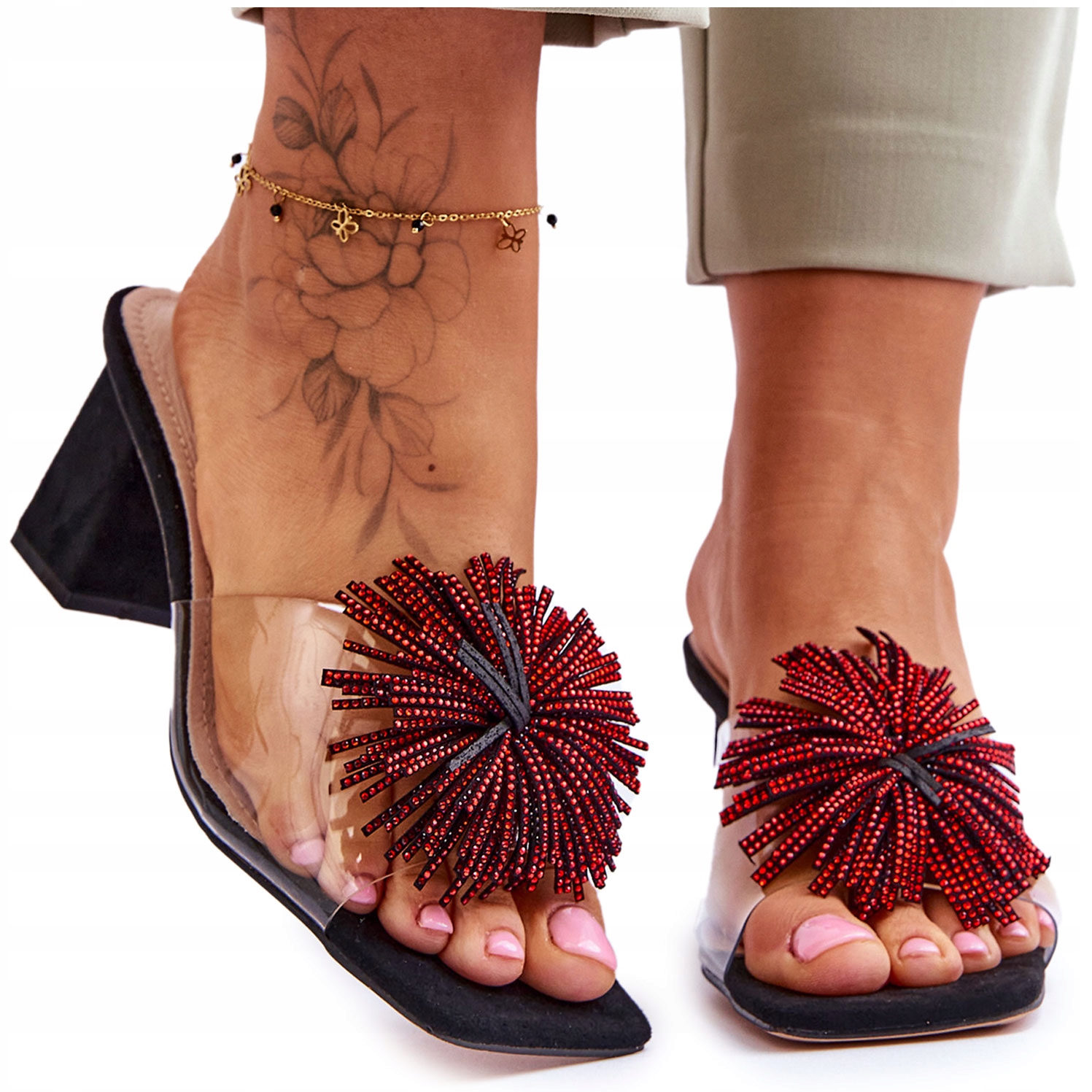 Žabky Módní Podpatek S.barski KV-AP658-1 Černé 39