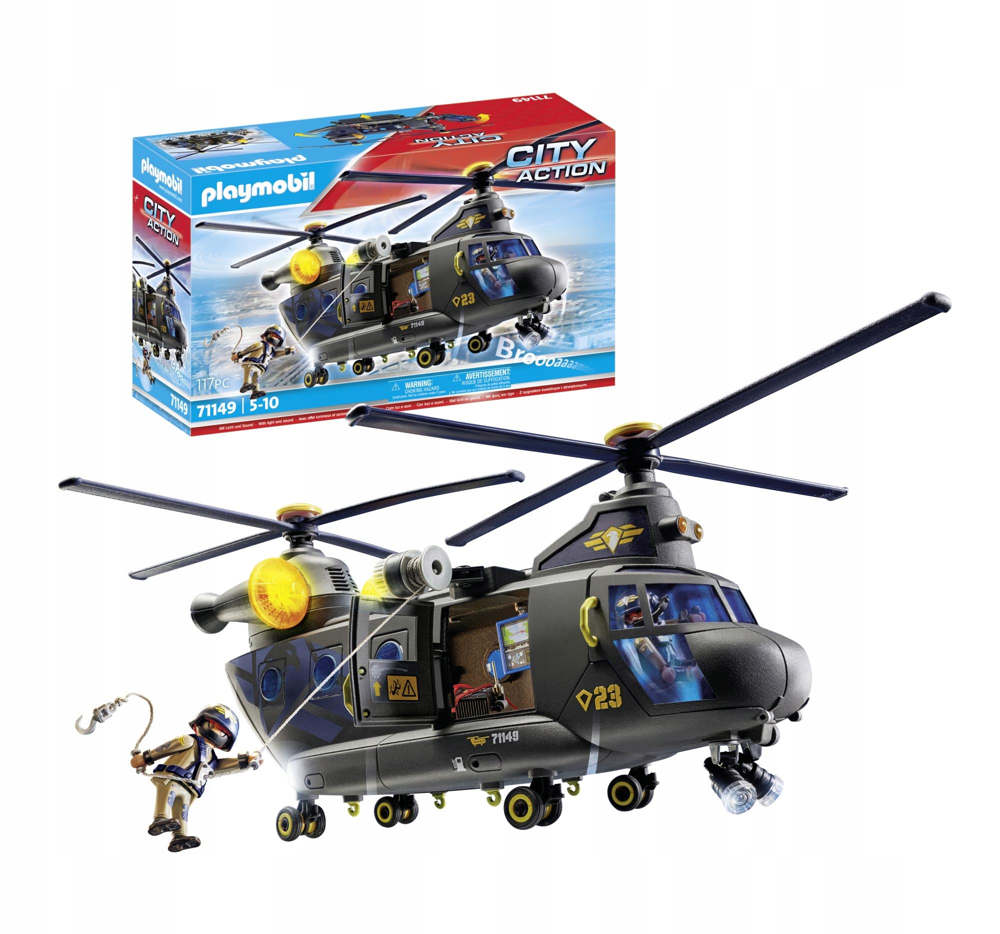 Zestaw do zabawy Playmobil City Action 71 149 Śmigłowiec ratunkowy