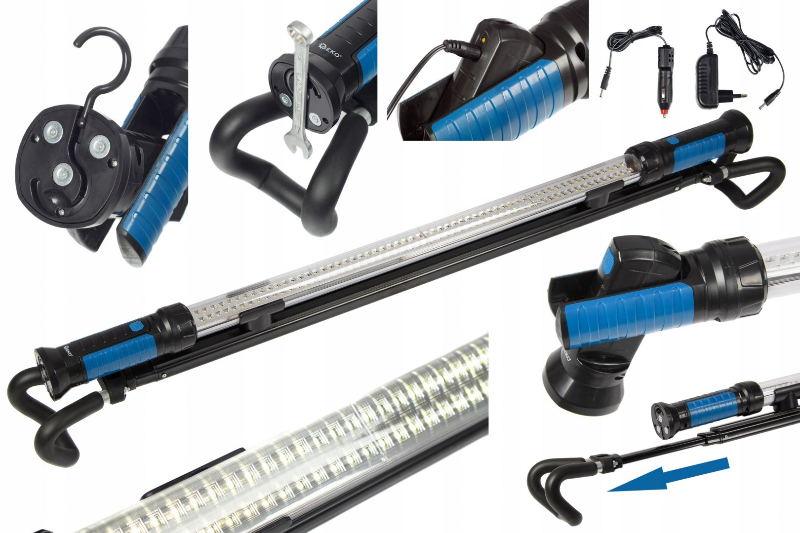 120LED 1.2-1.95 M GEKO ЛАМПА ДЛЯ МАСТЕРСКОЙ ПОД КАПОТОМ