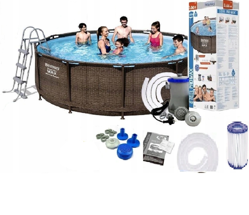 BASEN STELAŻOWY 366x100 BESTWAY RATAN 56709