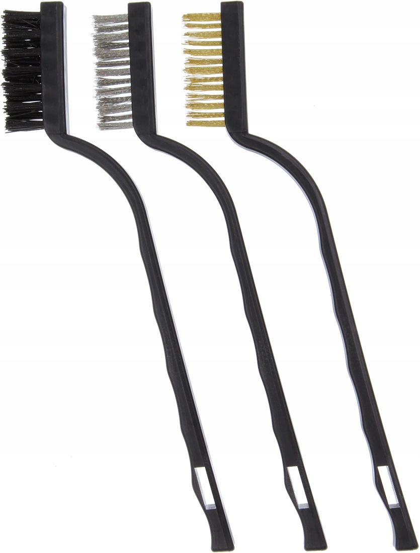 Szczotki Druciane 3szt Nylonowa Mosiężna Stalowa Marka ACS