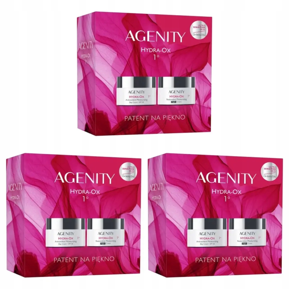 3x Zestaw Agenity Hydra-Ox 1° Krem na dzień 50 ml Krem na noc 50 ml