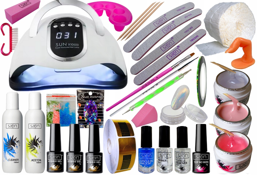 Gelově hybridní sada na nehty s vysoce výkonnou lampou