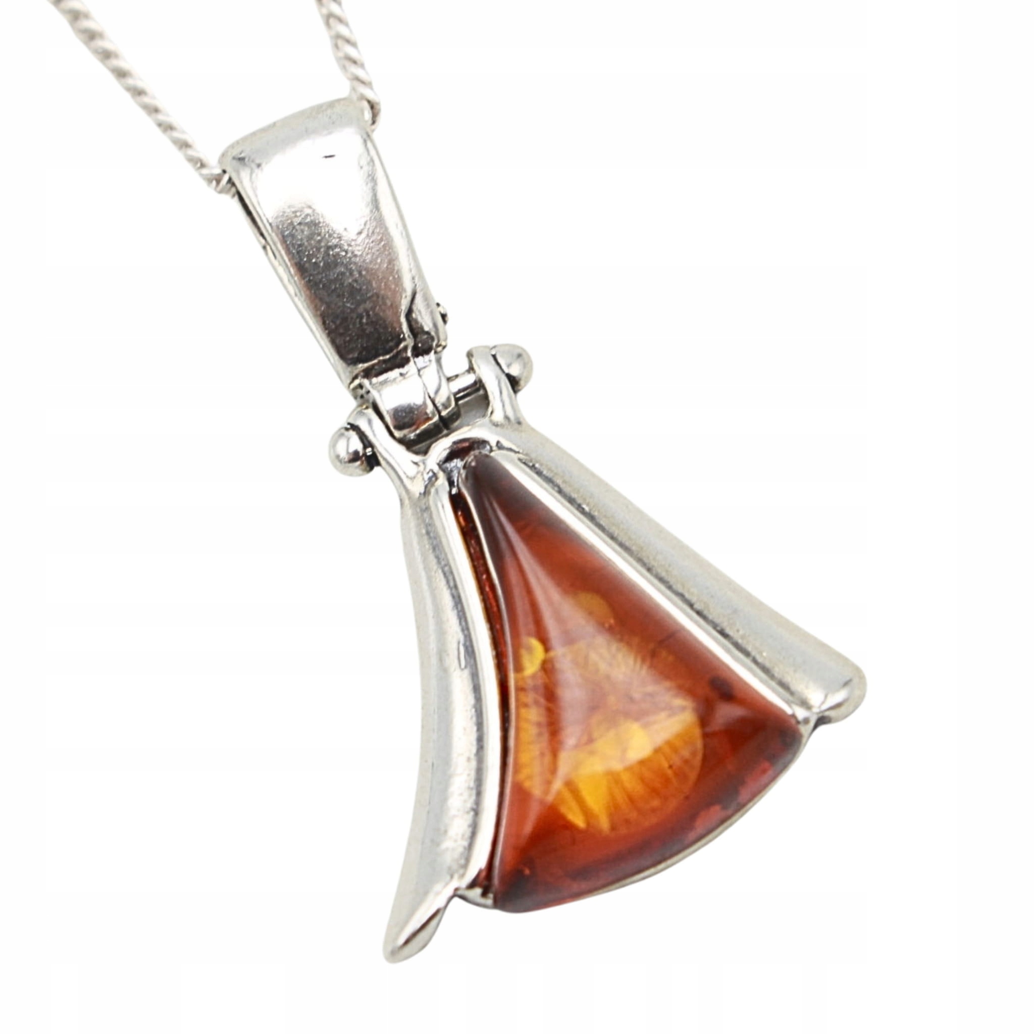 Přívěsek přívěsek Náhrdelník s jantarem Jantar stříbro 925 Řetízek