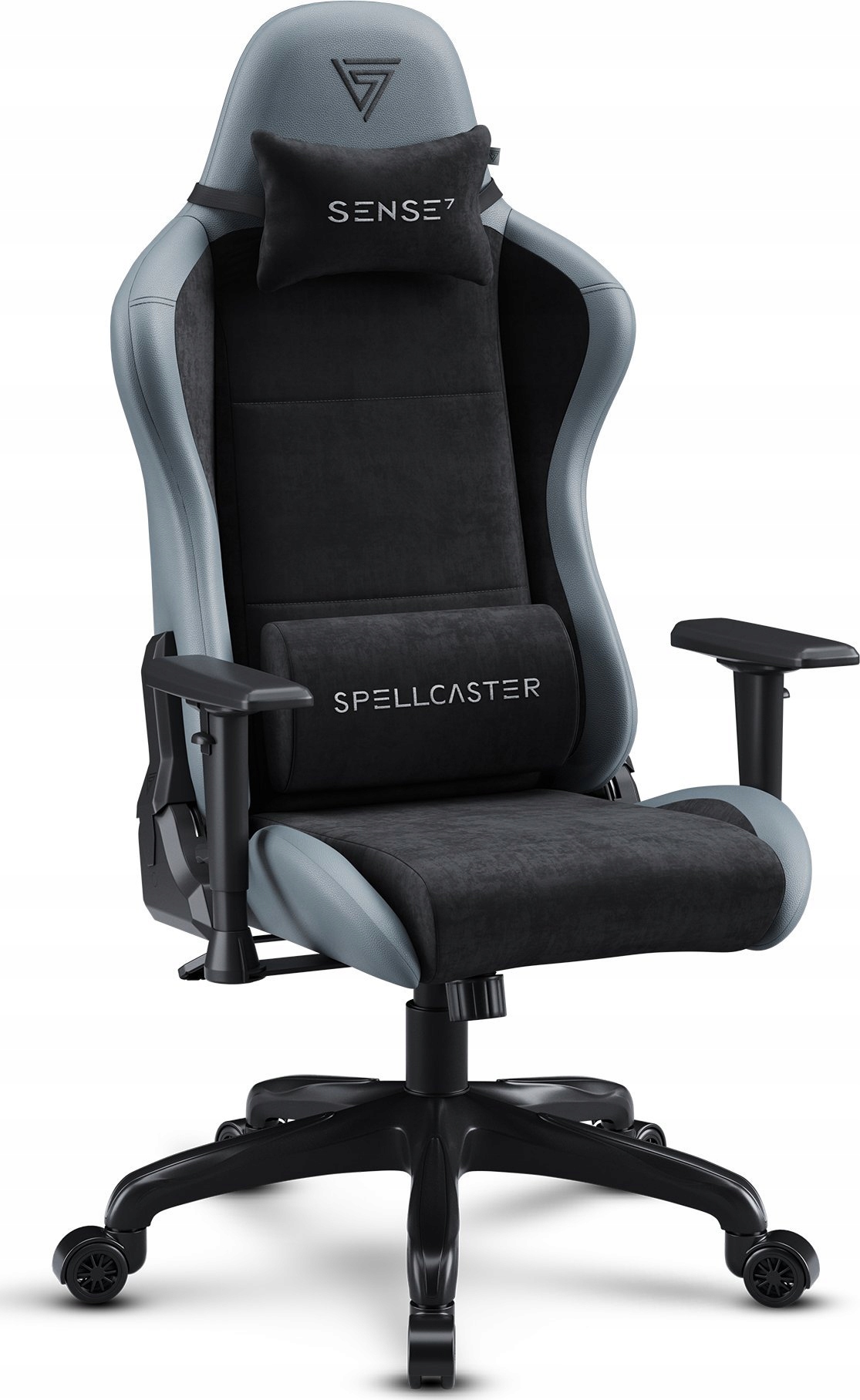 Fotel Gamingowy Biurowy Regulowany Materiał Alcantara Ekoskóra Sense7