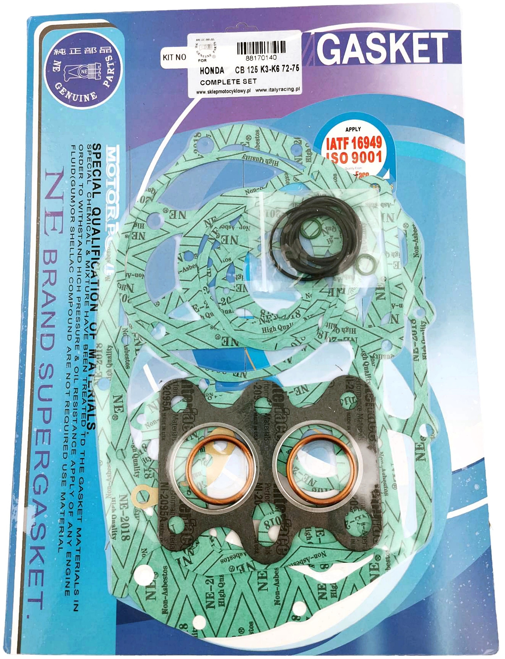 

Ir Komplet Uszczelek Honda Cb 125 K CB125 1972-75