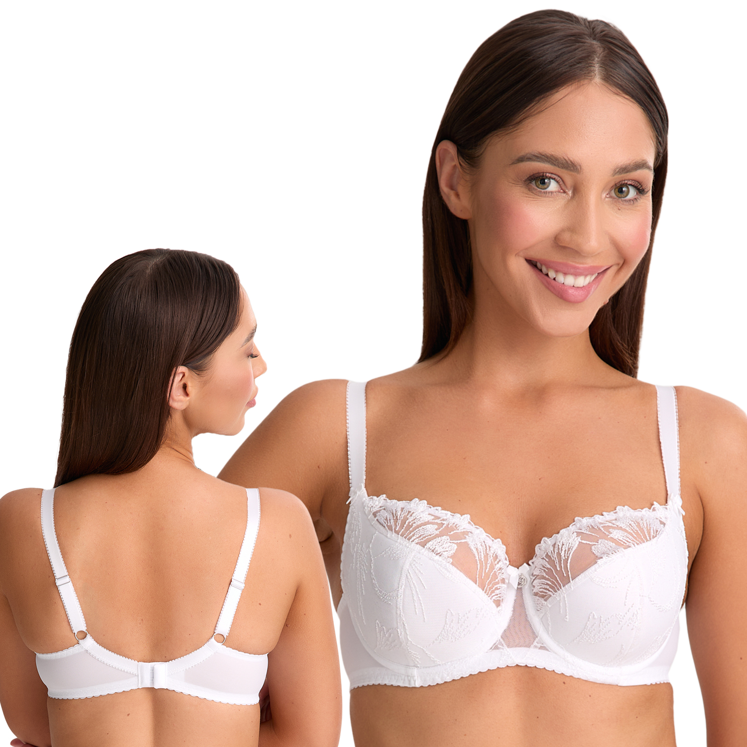 Gaia 1302 Paris bílá 90E Polovyztužená podprsenka