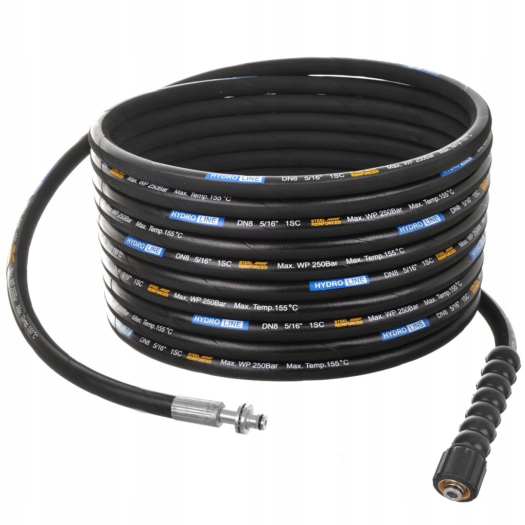 Hadice 25 m pro Karcher Hd Hds zástrčku 11 mm otočná DN8 250BAR přípojka k myčce