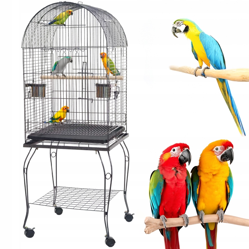 Levně Klec Voliéra Velká Na Kolečkách Papoušků Kanárů Exotického Ptactva Prostorná
