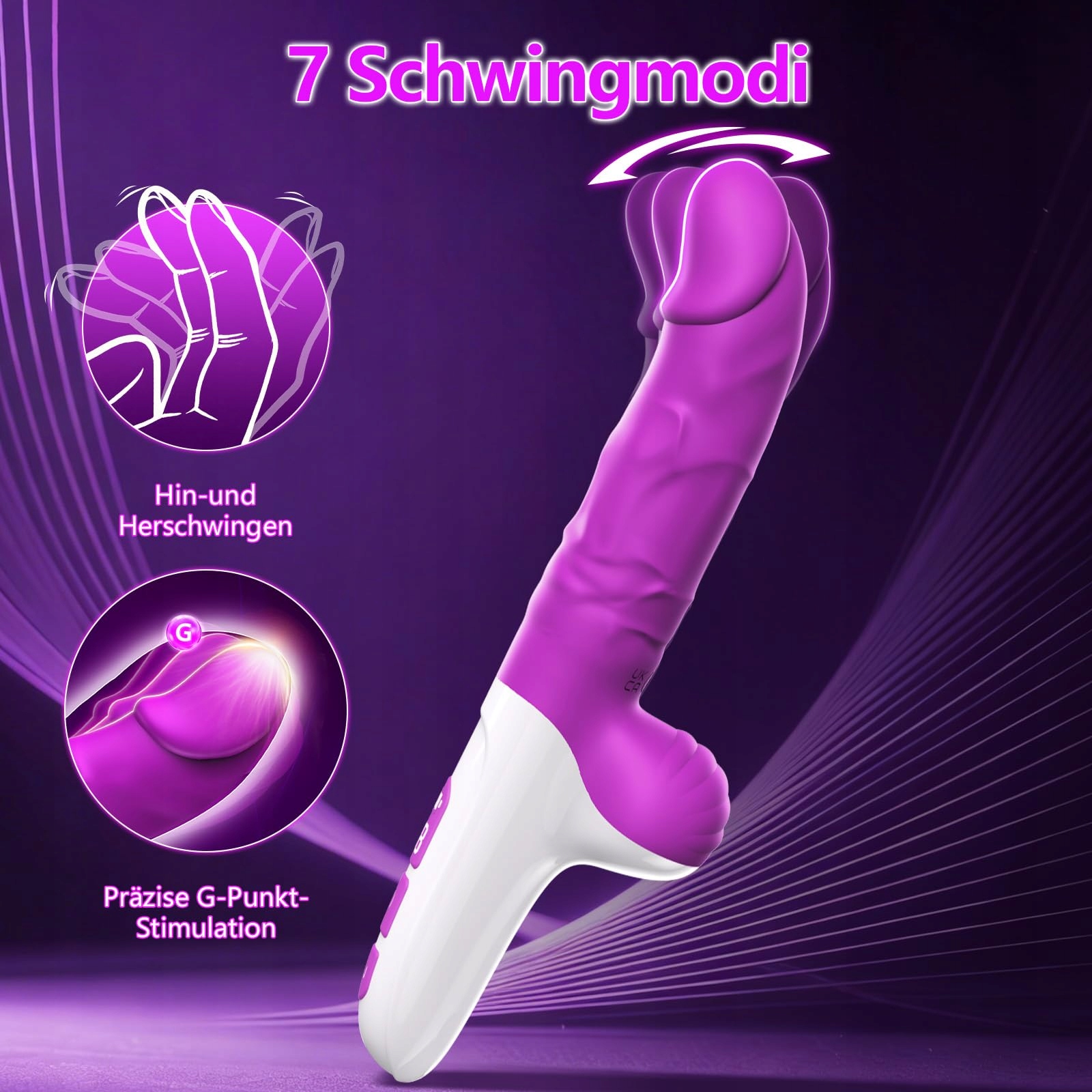 HIVEFUN Wibrator Dildo Zestaw dla Kobiet, Klitoris G-Punkt, 7 Wibracji — miniatura 2