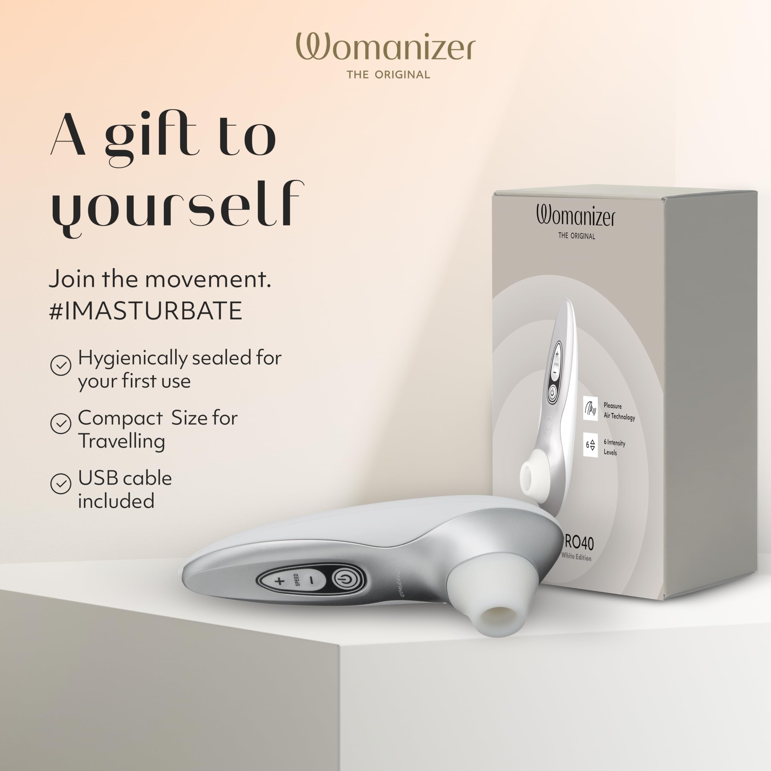 WOMANIZER Pro40 Klitoris Stymulator Wibrator Dla Kobiet Wodoodporny — miniatura 8