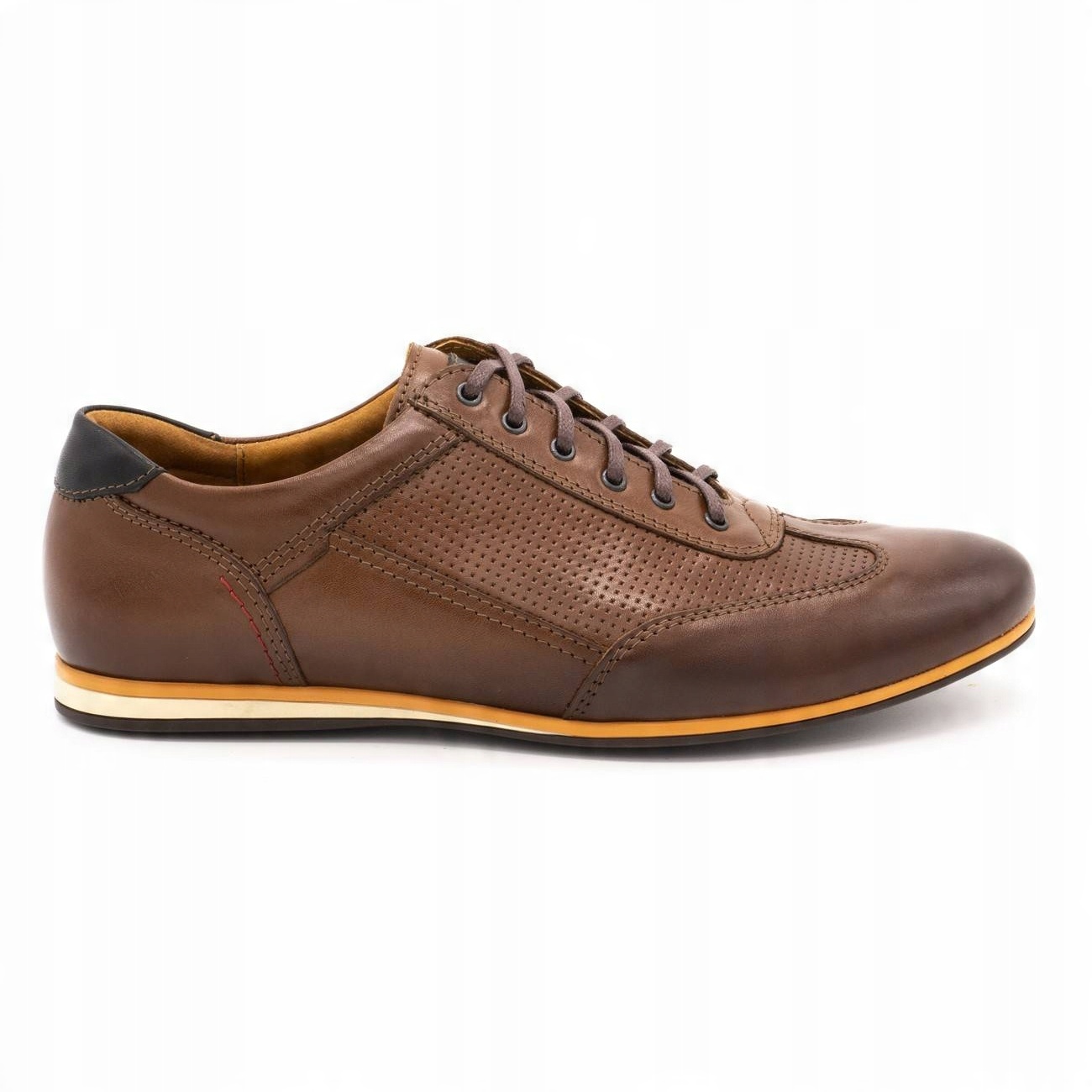 

Buty męskie skórzane casual 64/C1 brązowe r.43