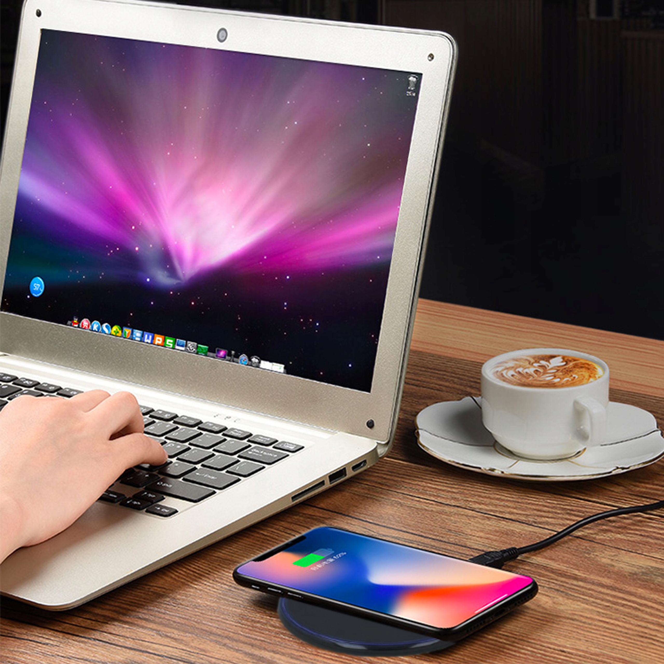 ŁADOWARKA INDUKCYJNA BEZPRZEWODOWA QI do TELEFONÓW Kod producenta ŁADOWARKA QI bezprzewodowa USB QIZ1