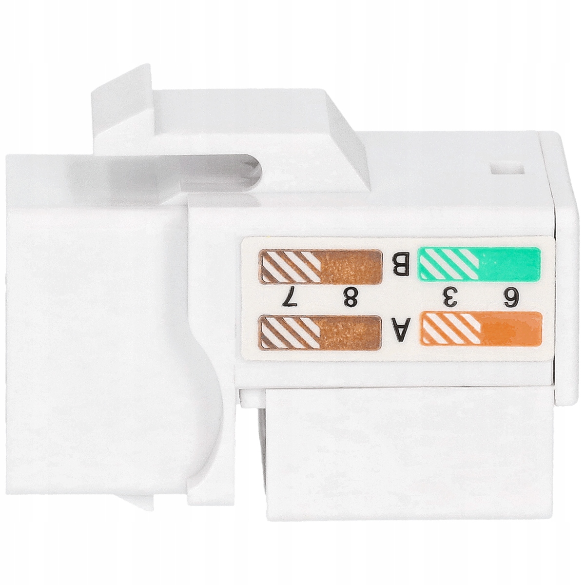 Moduł Keystone Gniazdo LAN RJ-45 KAT.6 biały Kod producenta Keystone Gniazdo RJ - 45 KAT.6 biały