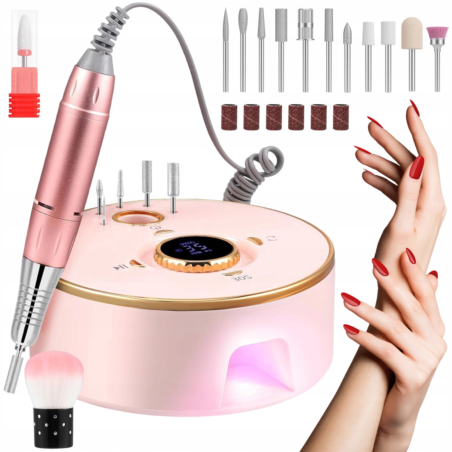 Bruska Silná Manikúra Pedikúra Frézy Multifunkční Trvanlivá