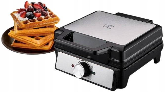 Gofrownica na 2 gofry regulacja temperatury nieprzywierająca powłoka 1600W