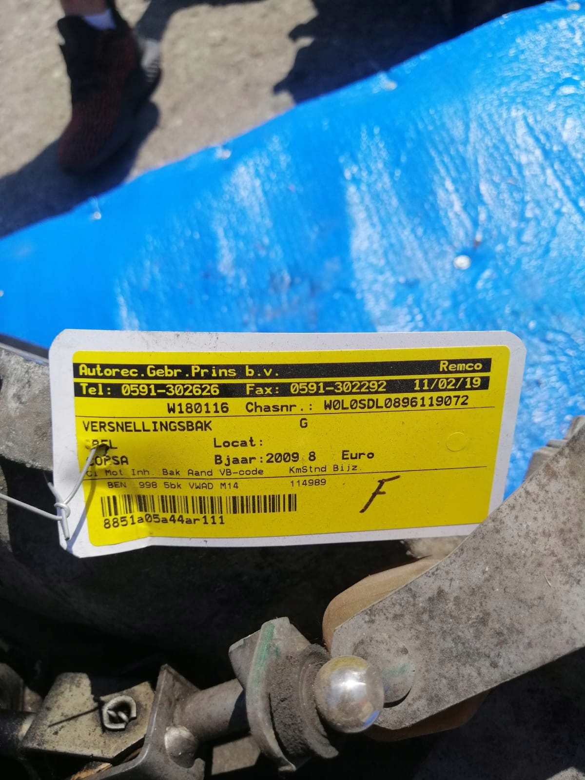 Getriebe OPEL Corsa D 1.0 114 tys km przebiegu
