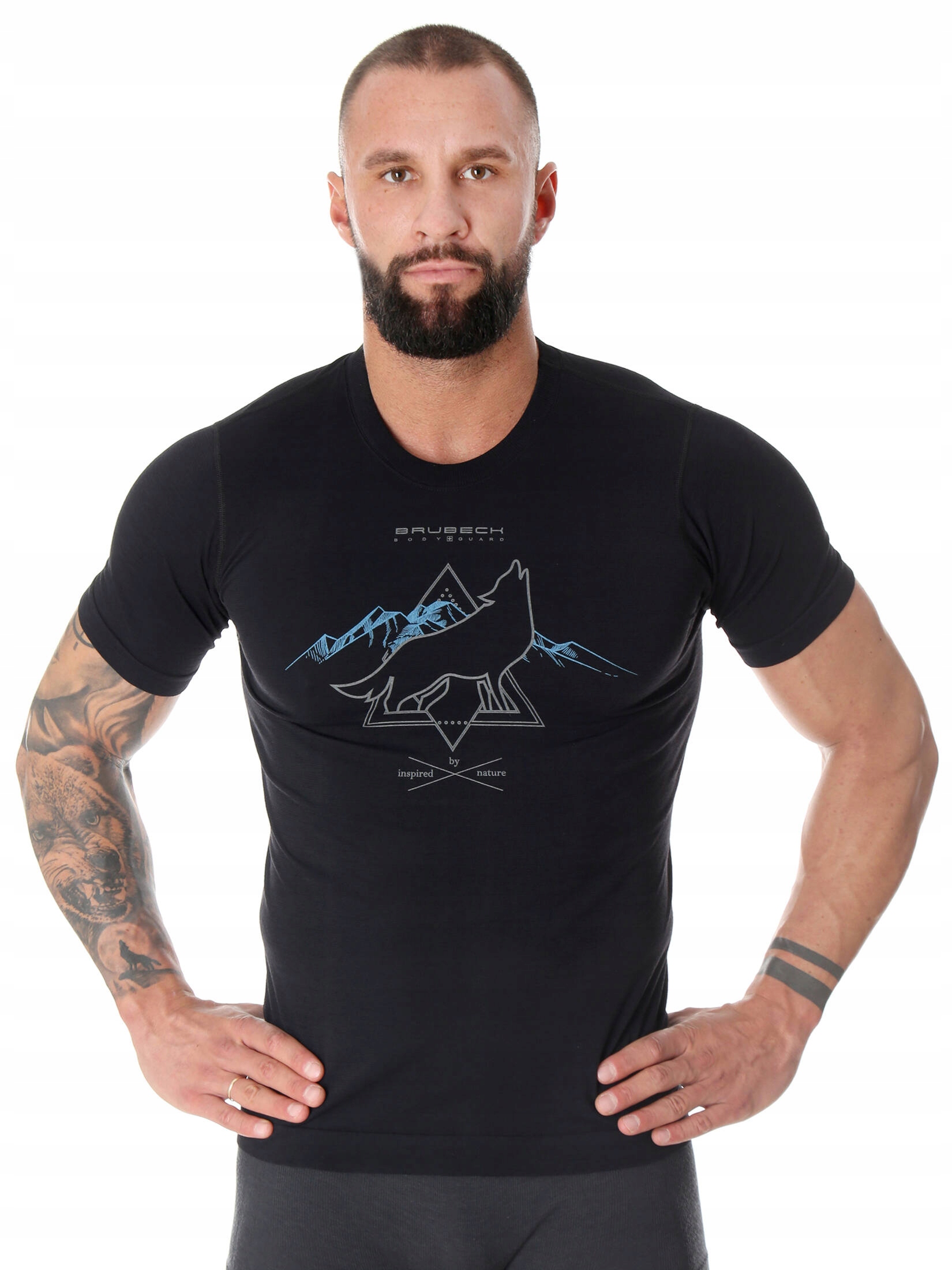 Koszulka trekkingowa z wełną merynosa BRUBECK Outdoor Wool Pro - męska S Stan opakowania oryginalne