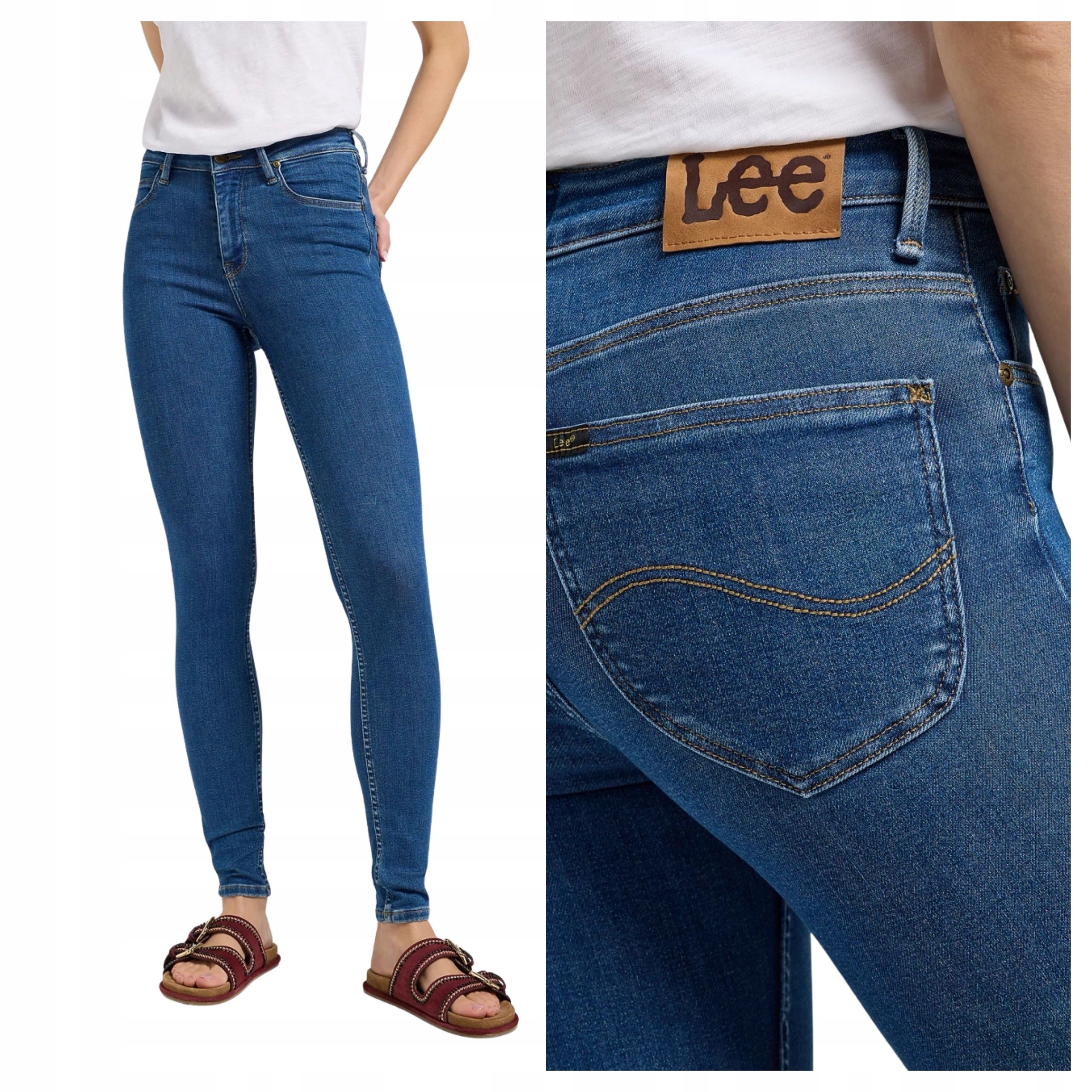 Dámské džínové kalhoty Lee Scarlett Clean Riley Přiléhavé W25 L31