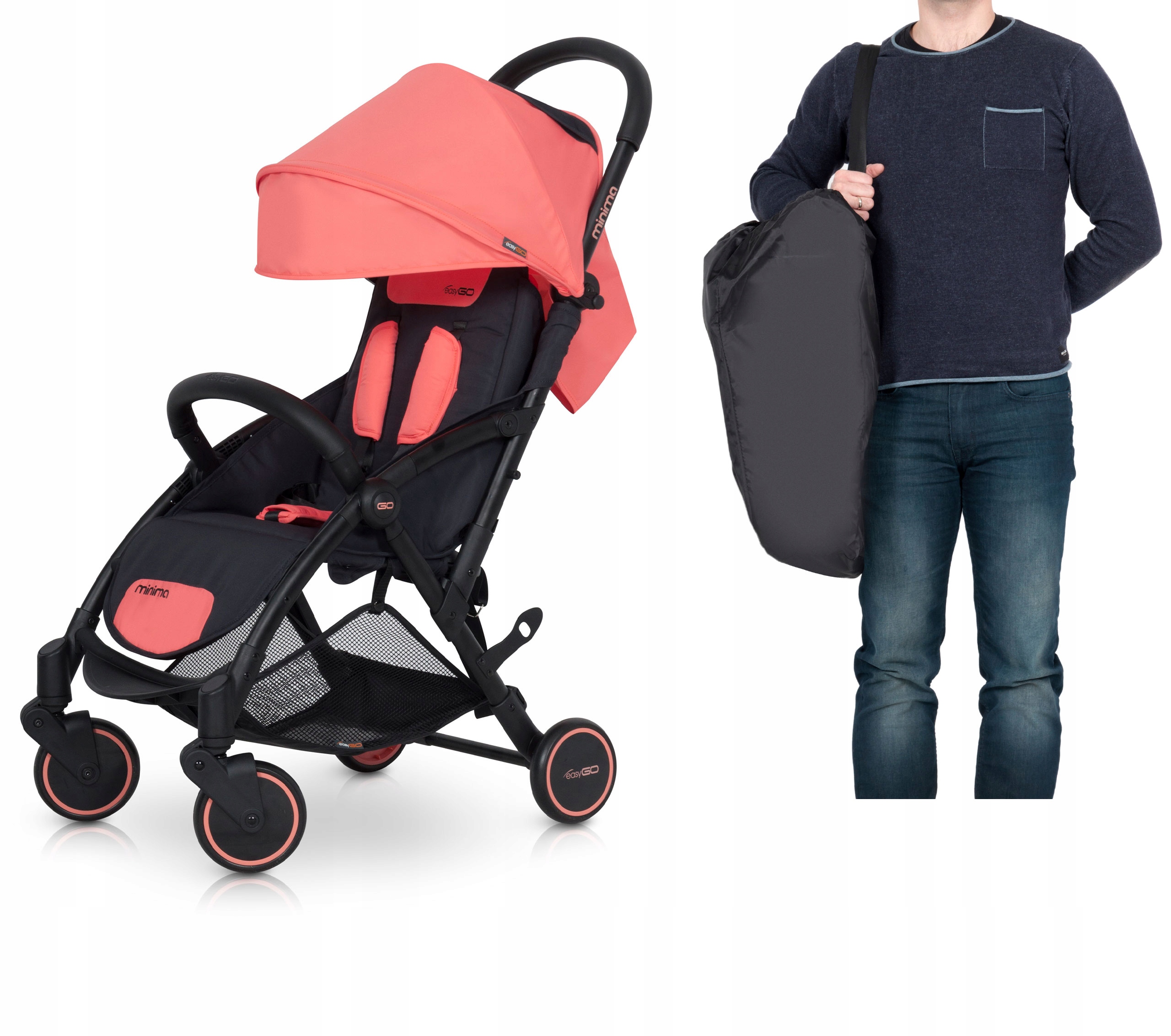 

Wózek spacerowy spacerówka Easy Minima Lekki Folia