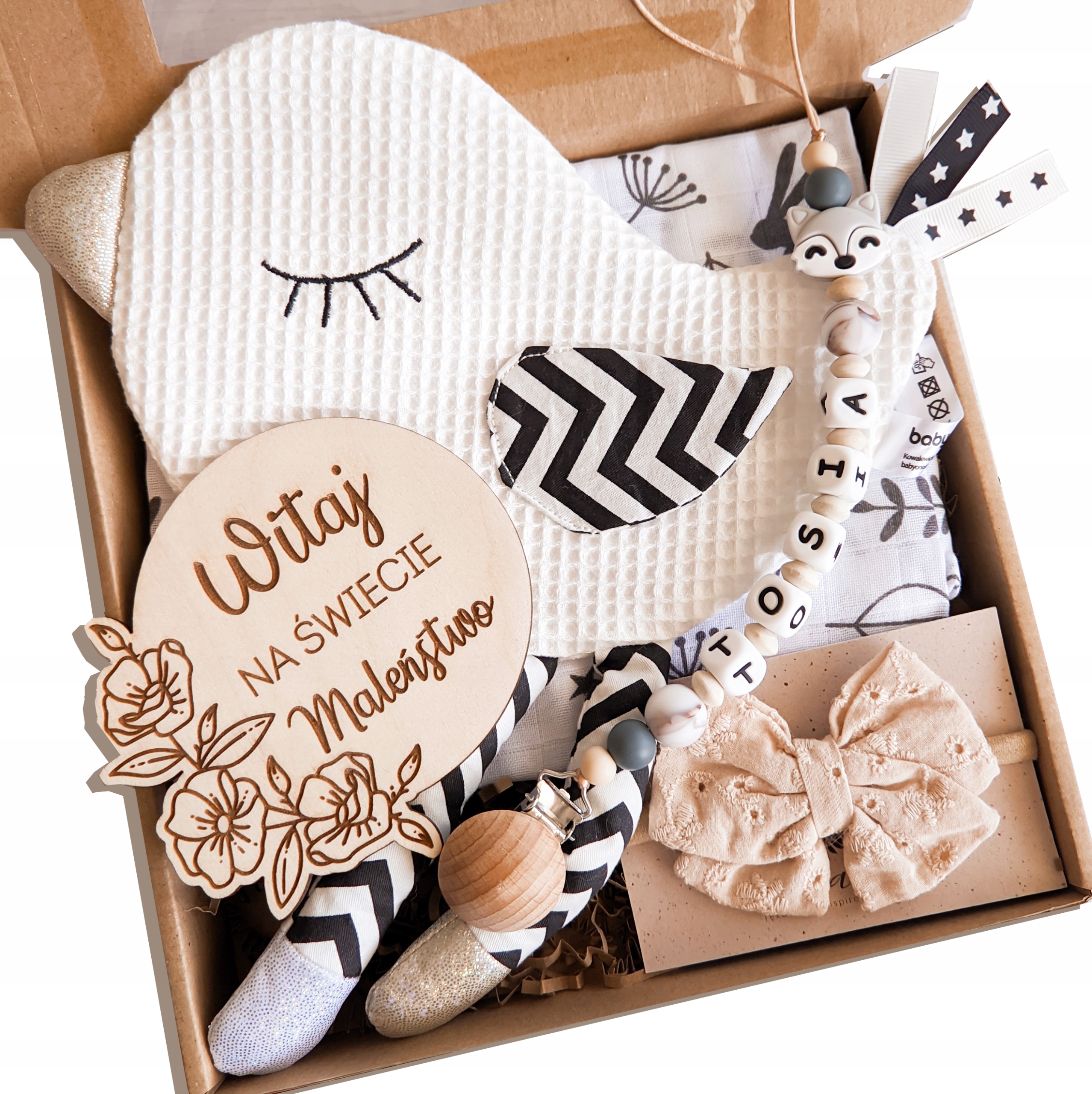 dárková sada pro miminko holčičky, výbavička v boho stylu dárek