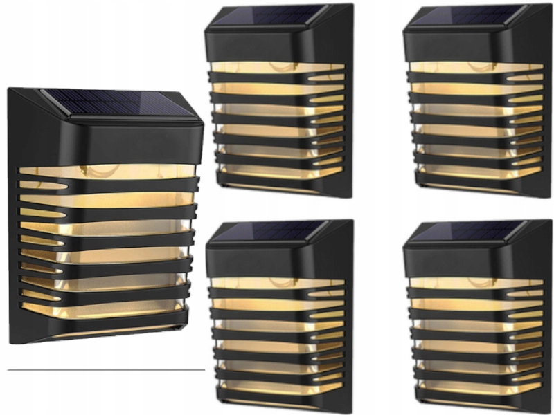 5 x Solární Led lampa Solární osvětlení pro zahradu se senzorem soumraku