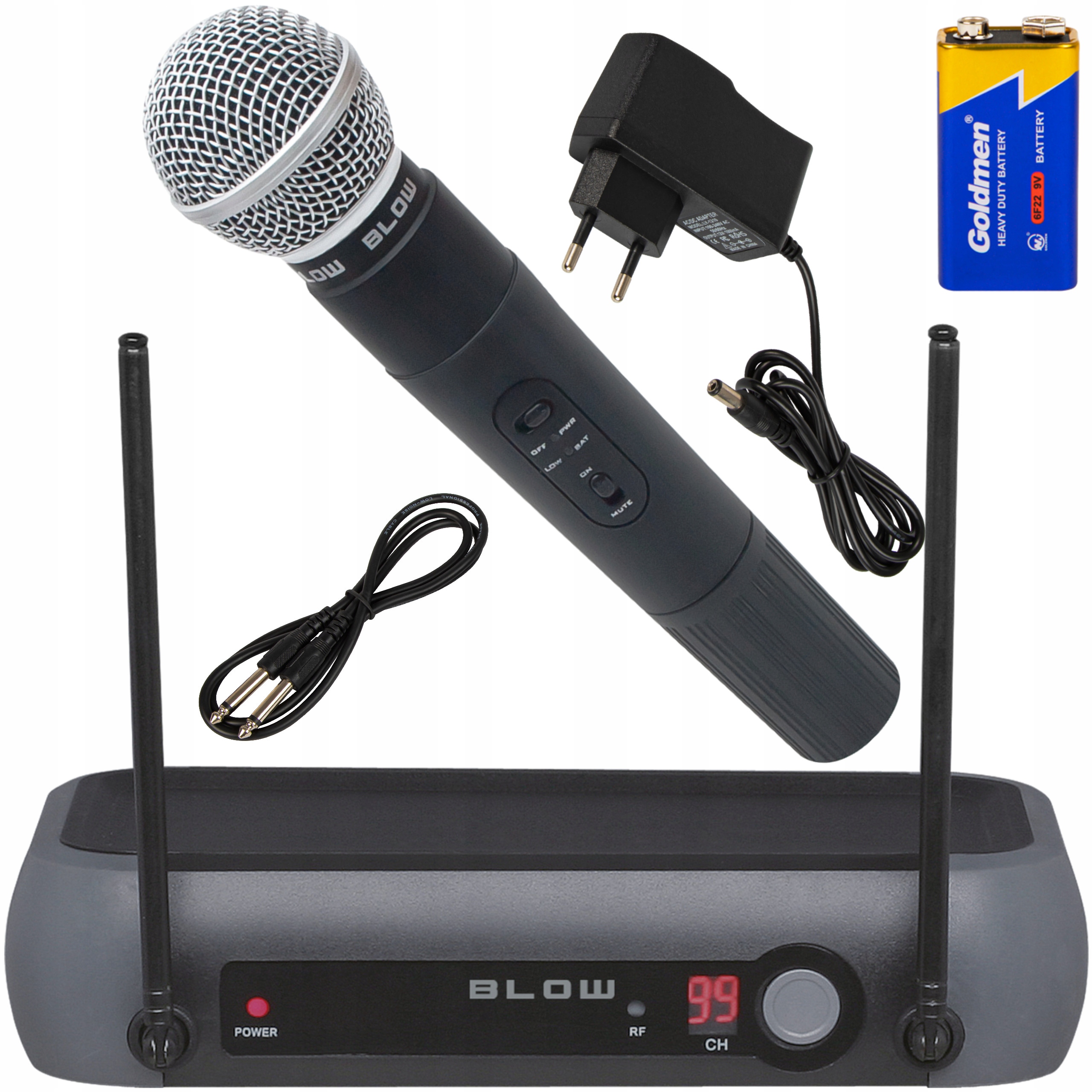 Profesionální Bezdrátový Mikrofon 50 m Přijímač Jack 6.3 Sada Karaoke