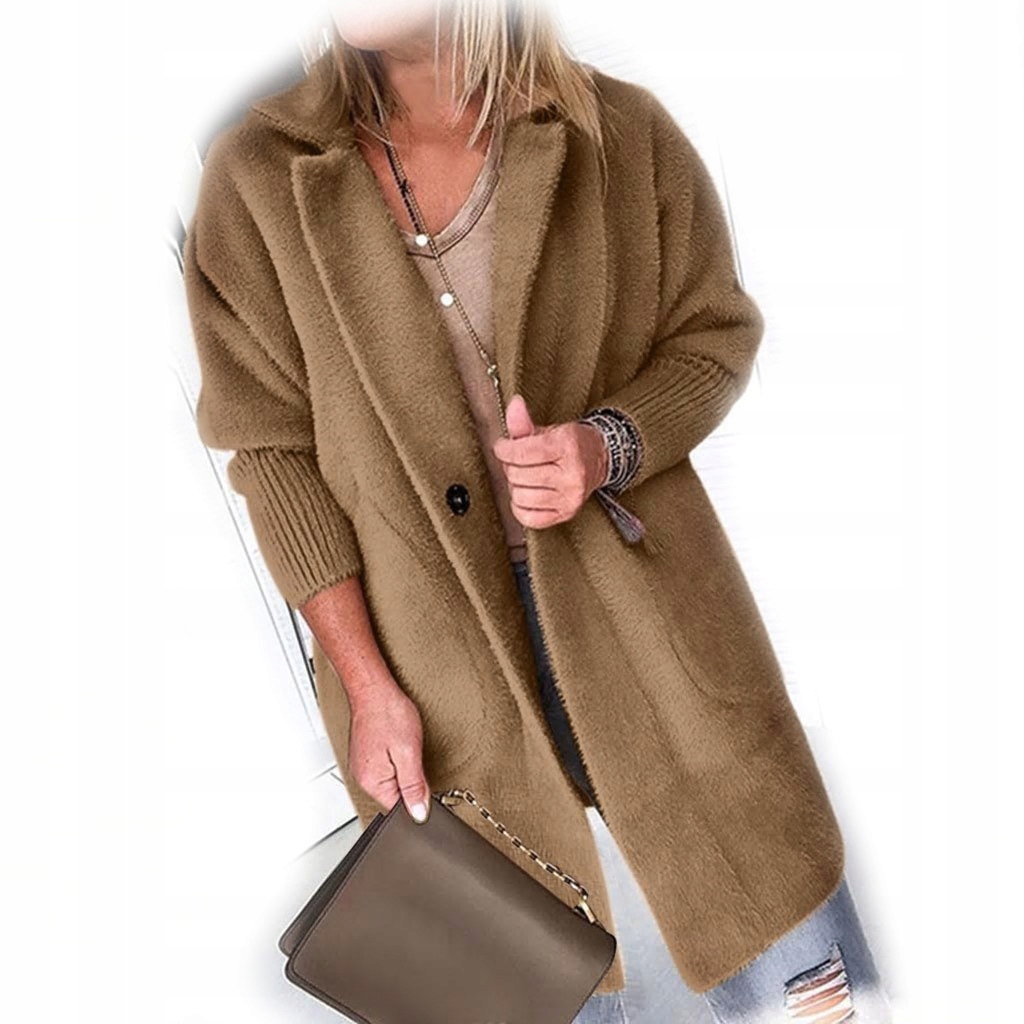 

Płaszcz Alpaka Długi Płaszczyk Wełna Kurtka U