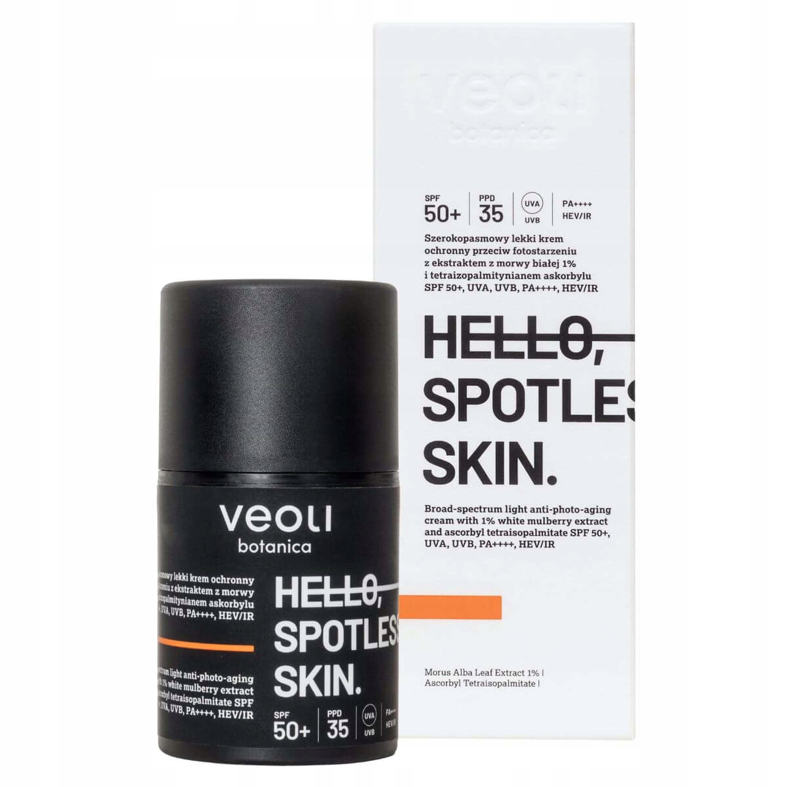 Veoli Botanica Hello Spotles Skin ochranný krém na obličej Spf 50, 50 ml