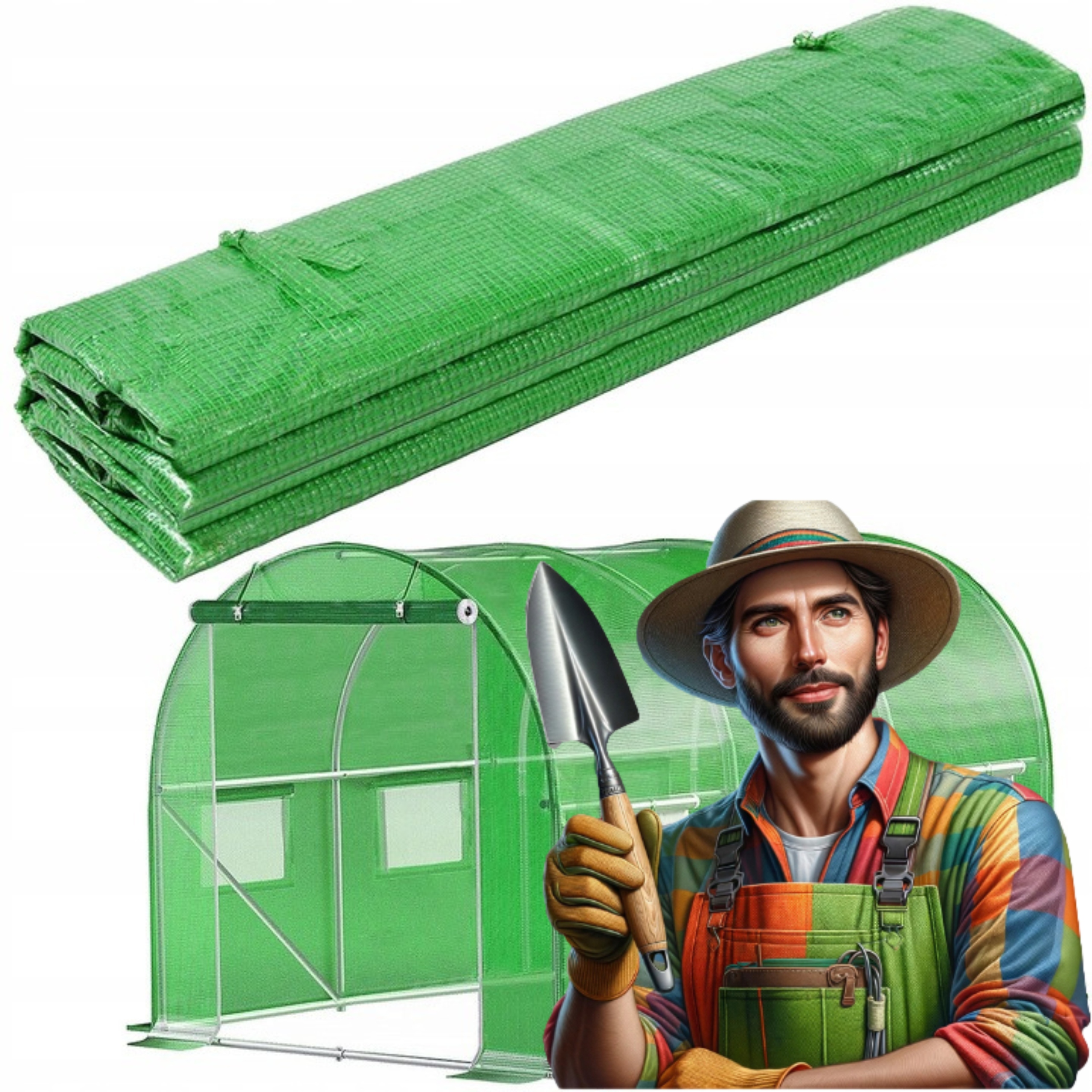 Fólie Náhradní Povlak Na Zahradní Tunel Fóliový Skleník 3x2x2 m 6 m² UV-4