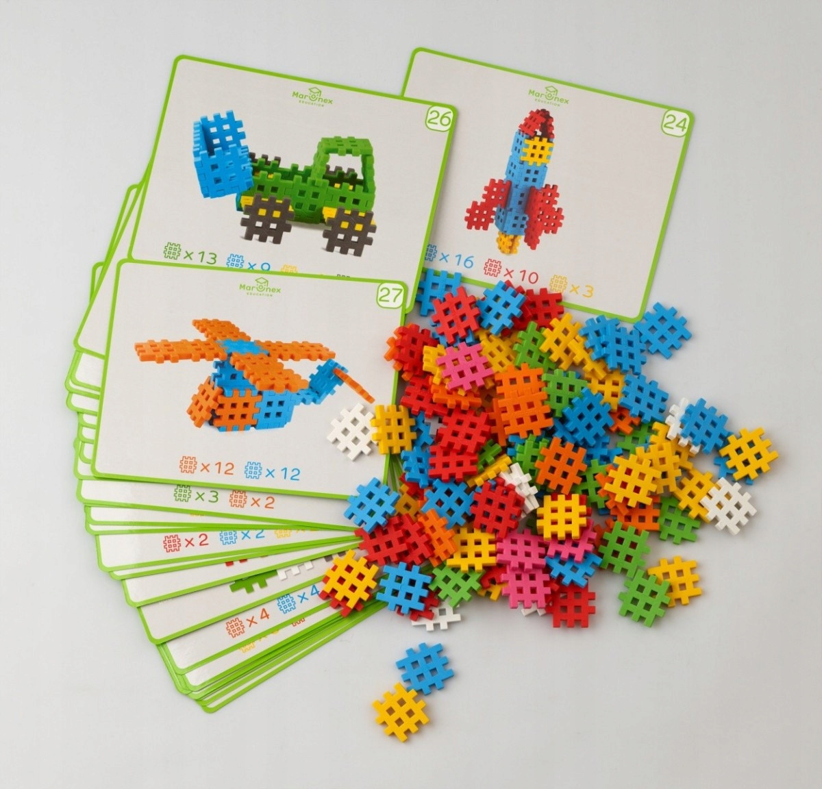 Klocki WAFLE dla Dzieci Konstrukcyjne EDUKACYJNE Liczba elementów 500 szt.