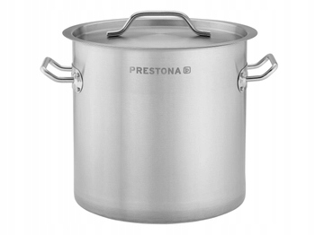 Garnek wysoki 12L PRESTONA ze stali nierdzewnej z pokrywką do indukcji