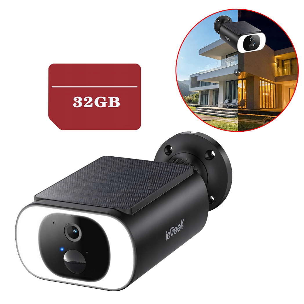 Solární Bezpečnostní Kamera Full Hd Ip Smart Wifi 2K 32GB Pro Monitorování