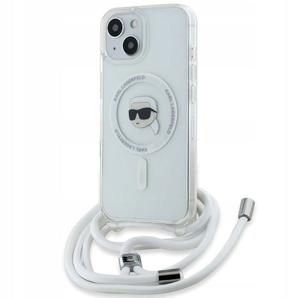 Pouzdro Karl Lagerfeld KLHMP15SHCKHNT pro iPhone 15 6,1" transparentní