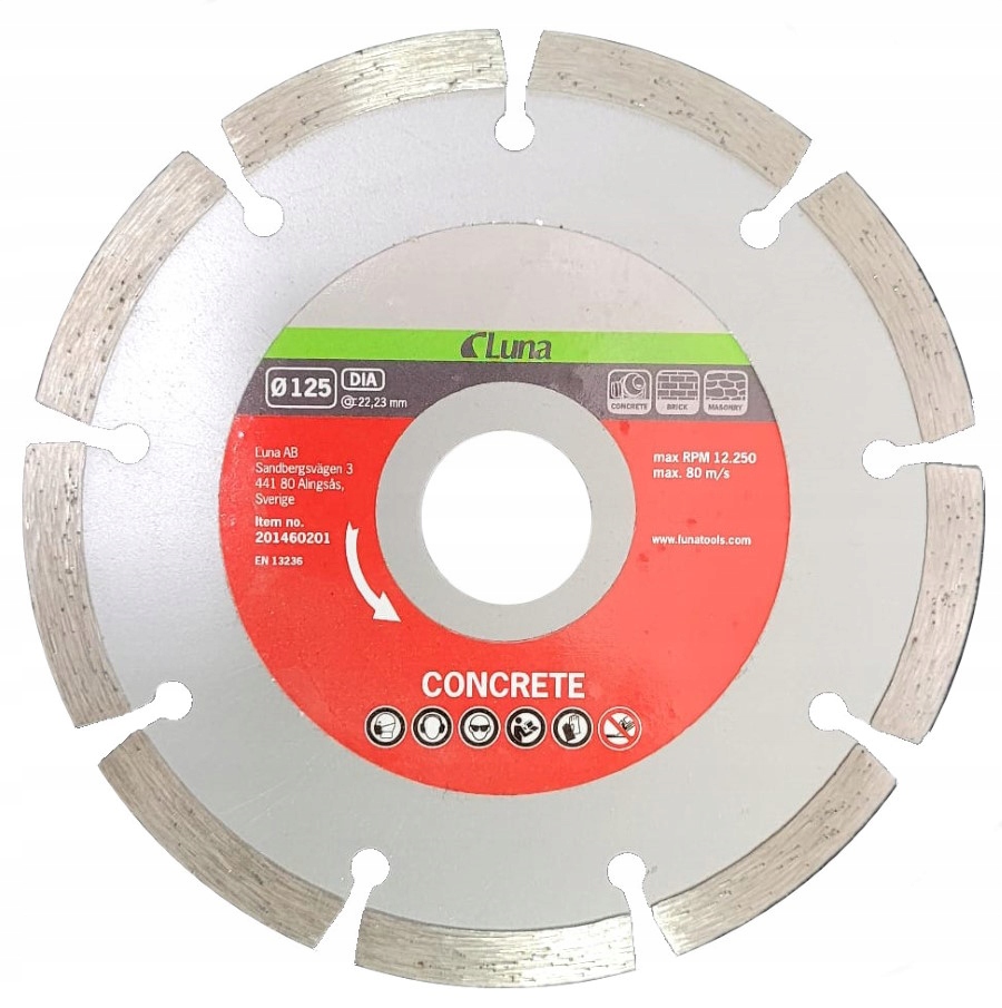 

Tarcza diamentowa 125mm Concrete segmentowa Luna